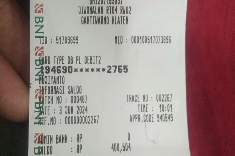 KPM BPNT KKS BNI Cek Saldo Sekarang, Bansos Rp400 Ribu Mei Juni Sudah Cair Merata