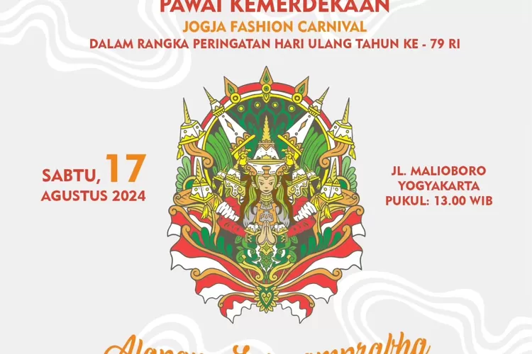 Pawai Kemerdekaan Jogja Fashion Carnival 2024, Meriahkan HUT Ke-79 Kemerdekaan RI dengan Gaya! (Instagram @karnavaljogja / GoraJuara.com)