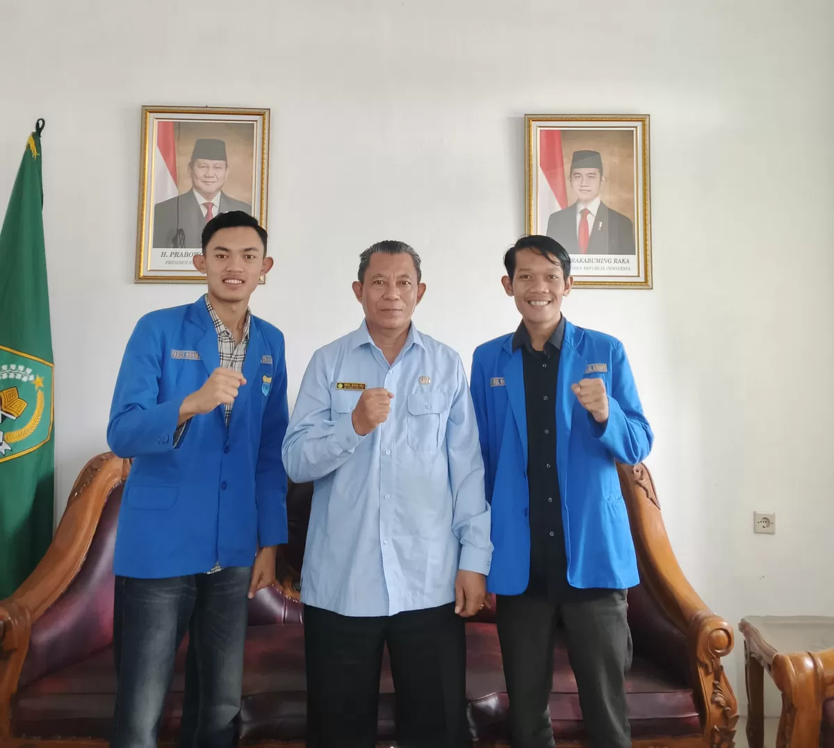 Foto Bersama PC PMII Cianjur Bersama Kepala Kantor Kementerian Agama Kab Cianjur  (Foto: Fauzi for Journalnusantara )