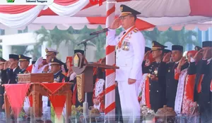 Jadi Inspektur Upacara HUT RI, Gubernur Sultra Meneladani Semangat Pejuang untuk Pembangunan