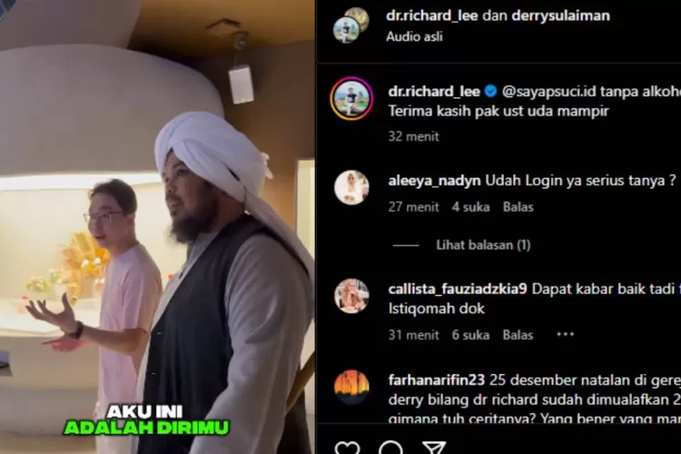 Terbongkar!! Dokter Richard Lee Mualaf Sejak 2 Tahun Lalu, Ustad Derry: tolong rahasiakan dulu (Ig)
