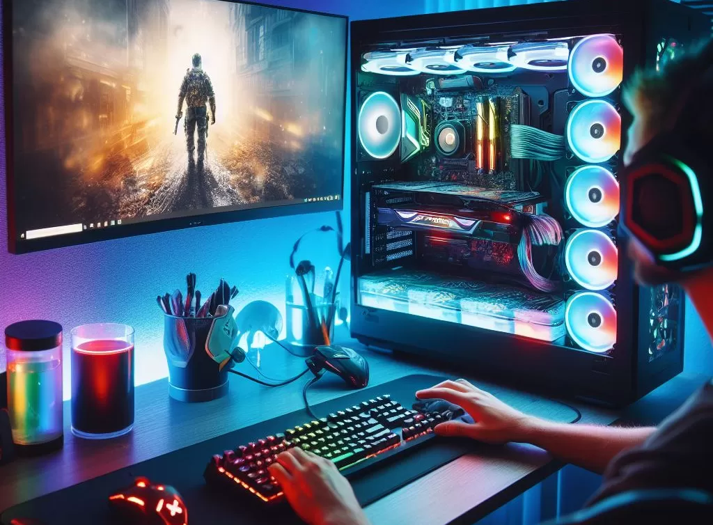 Ilustrasi PC Gamming (Bing Image Create - Rachmadji)
