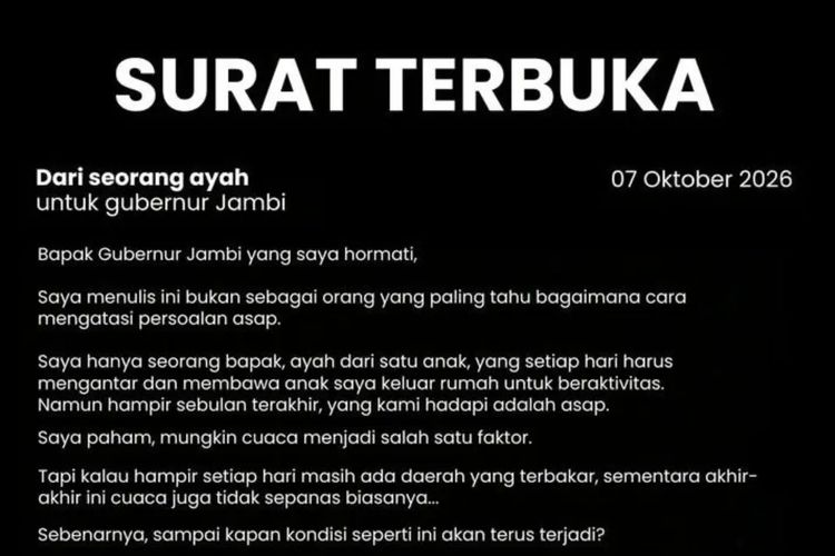 Surat Terbuka Warga untuk Gubernur Jambi: “Kami Hanya Ingin Bisa Menghirup Udara Jambi dengan Tenang”