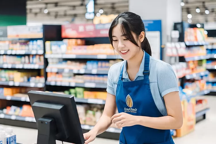 Ilustrasi seseorang sedang menggunakan aplikasi kasir  (Meta)