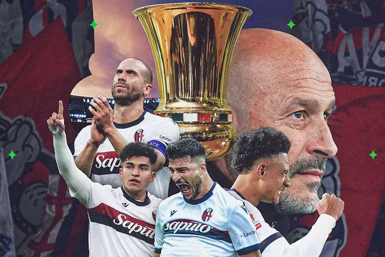 Bologna berhasil meraih gelar juara Coppa Italia setelah mengalahkan AC Milan dengan skor 1-0 di partai final di Stadion Olimpico.  (x.com/SerieA_EN)