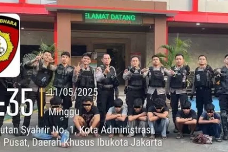Polisi berhasil mengamankan dan menangkap 7 pemuda yang hendak melakukan tawuran di Menteng Jakarta Pusat