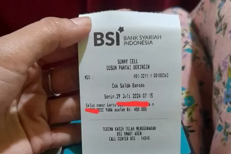 Saldo Rp400 Ribu Cair di KKS BSI Wilayah Aceh Hari Ini Senin 29 Juli 2024, BPNT Tahap 5 Juli Agustus Cair? (Facebook/@Sunny Sany)
