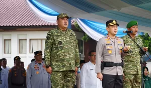 Bupati Rudy Susmanto Pimpin Apel Siaga Bencana, 3.000 Personel Gabungan Siap Diterjunkan