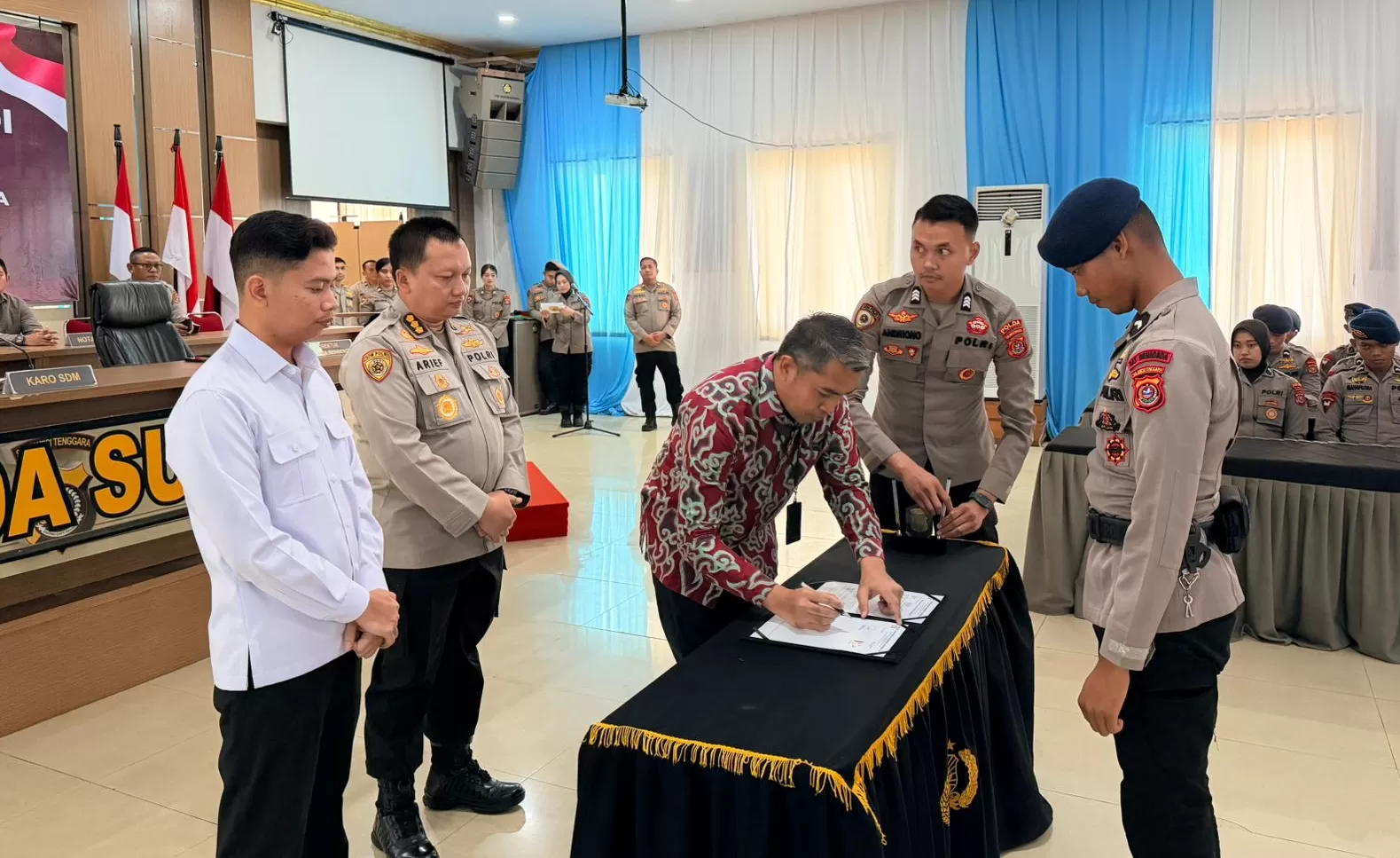 Pemandangan Akad Kredit Perumahan Subsidi yang digelar di Aula Dhacara, Selasa (3/3/2026). 