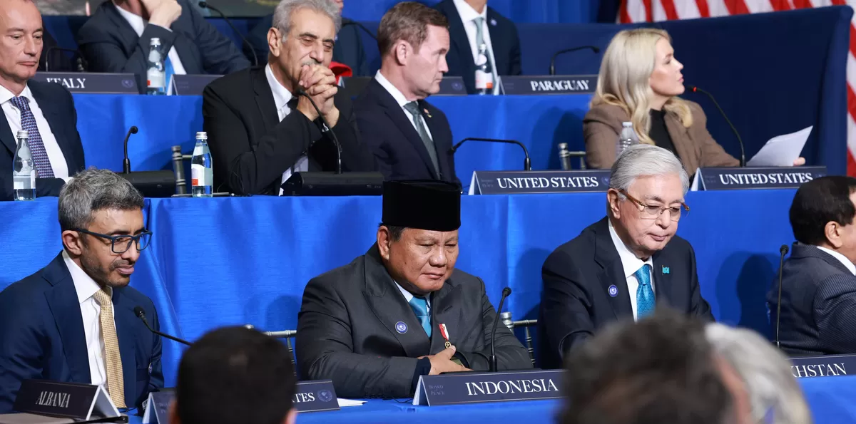 Presiden Republik Indonesia, Prabowo Subianto, menegaskan komitmen Indonesia dalam mendukung terwujudnya perdamaian dunia, khususnya di Gaza Palestina. (Kalimantansatu.com/Dok. Tim Media Presiden Prabowo Subianto)