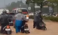 Hujan Sebentar, Kendaraan di Jalan Simpang Kabil Terjebak Banjir