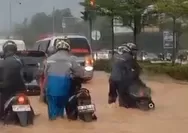 Hujan Sebentar, Kendaraan di Jalan Simpang Kabil Terjebak Banjir