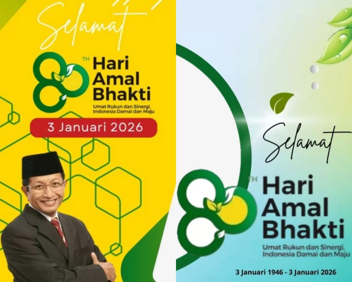 10 link download twibbon gratis peringatan Hari Amal Bhakti Kemenag ke-80 tahun 2026 dilengkapi logo resmi di sini. (twibbonize.com/@Muhammad Kholik @Rohli Oly)