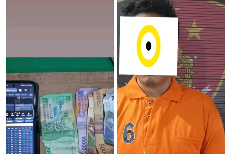 JD warga Garoga pelaku judi online saat ditangkap Tim Opsnal Polres Taput. (Realitasonline.id - AS)