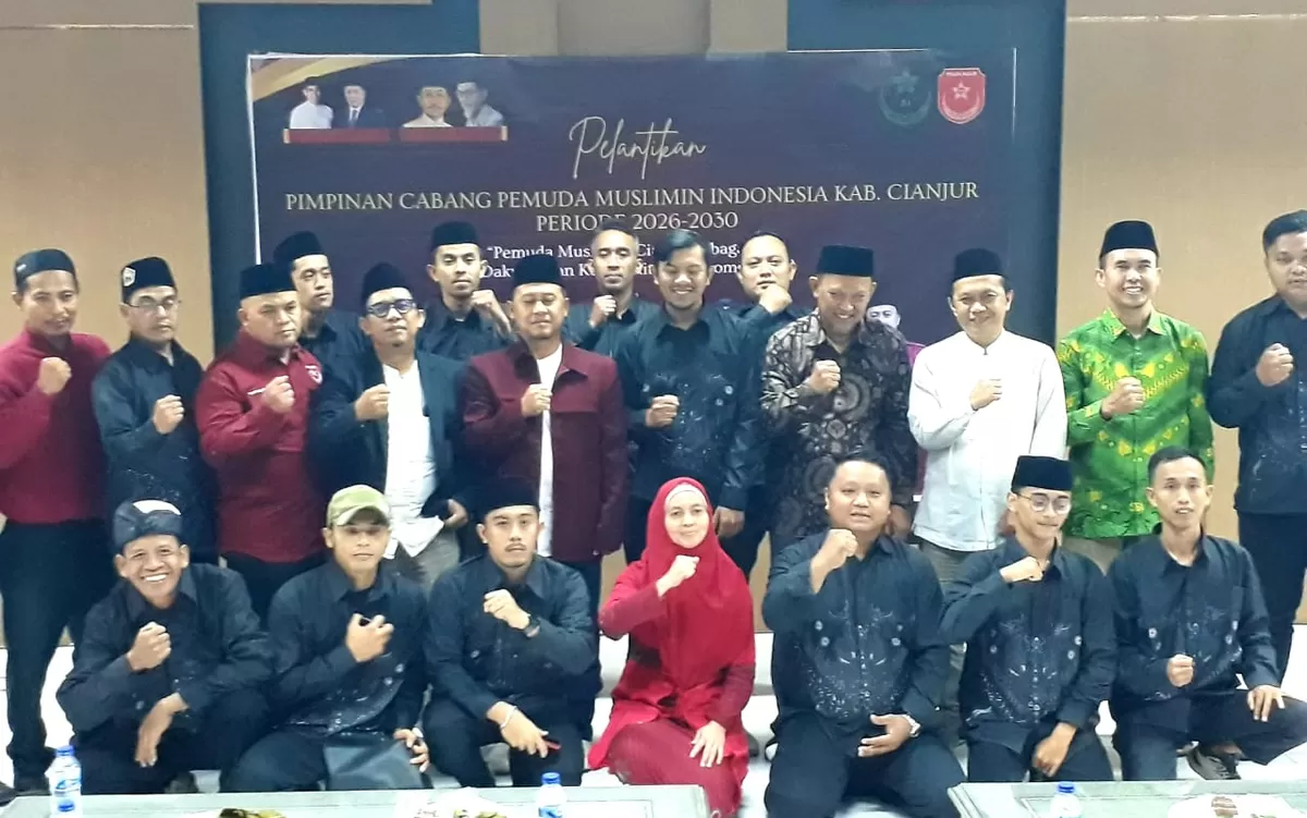 Pimpinan Cabang Pemuda Muslimin Indonesia (PMI) Kabupaten Cianjur melangsungkan proses pelantikan. (Ist)
