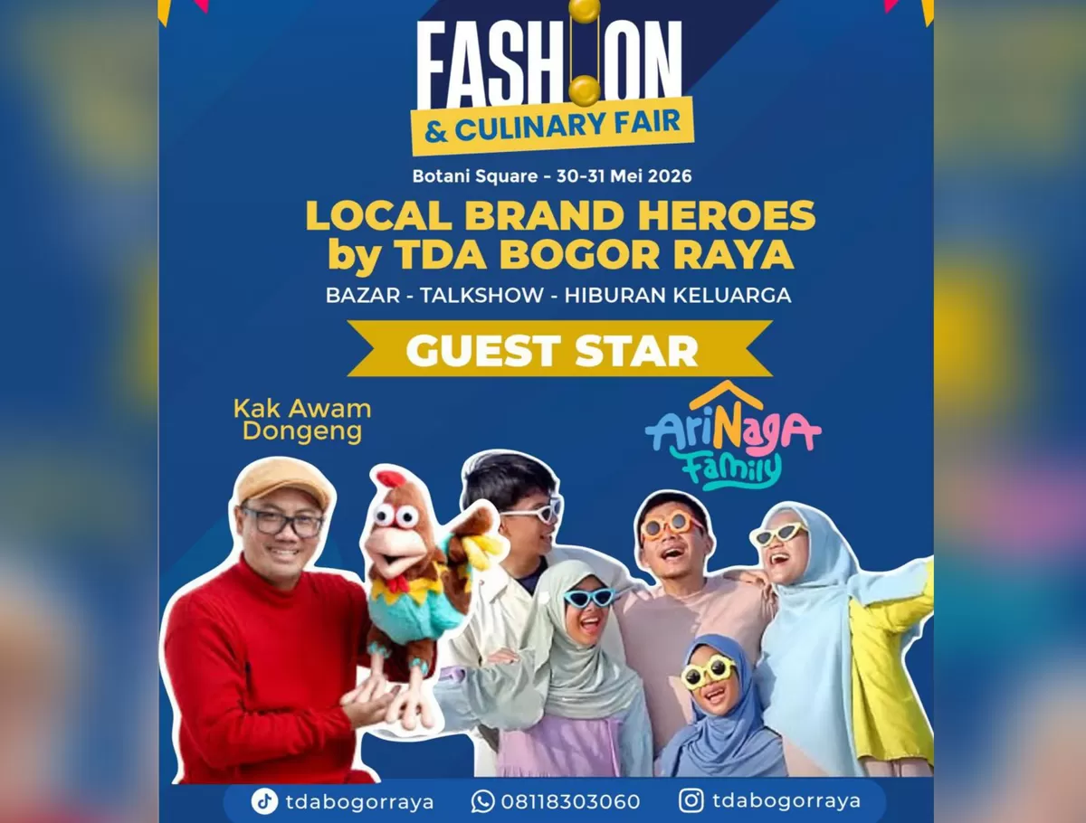 TDA Bogor Raya bakal hadirkan Local Brand Heroes di Botani Square. (FOTO: Ist)
