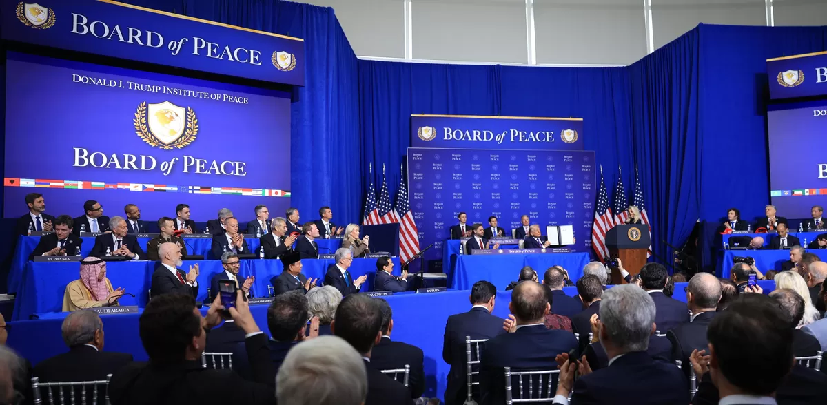 Pertemuan perdana Board of Peace (BoP) di Washington DC, Kamis (19/2/2026) waktu setempat. (Kalimantansatu.com/Dok. Tim Media Presiden Prabowo Subianto)