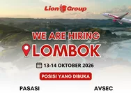 Lion Group Buka Lowongan Kerja di Lombok Oktober 2026, Ada Posisi Pasasi dan AVSEC