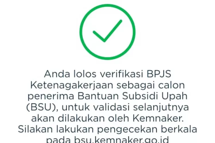 lolos verifikasi BSU 2025  (Dok)