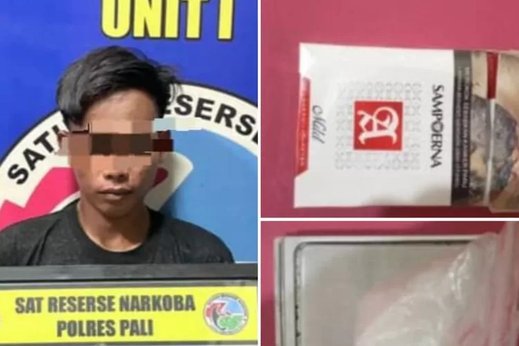  Seorang pemuda berstatus mahasiswa berinisial AE (22) ditangkap Satres Narkoba Polres PALI saat membawa sabu seberat 9,76 gram. (B4R/KetikPos.com)