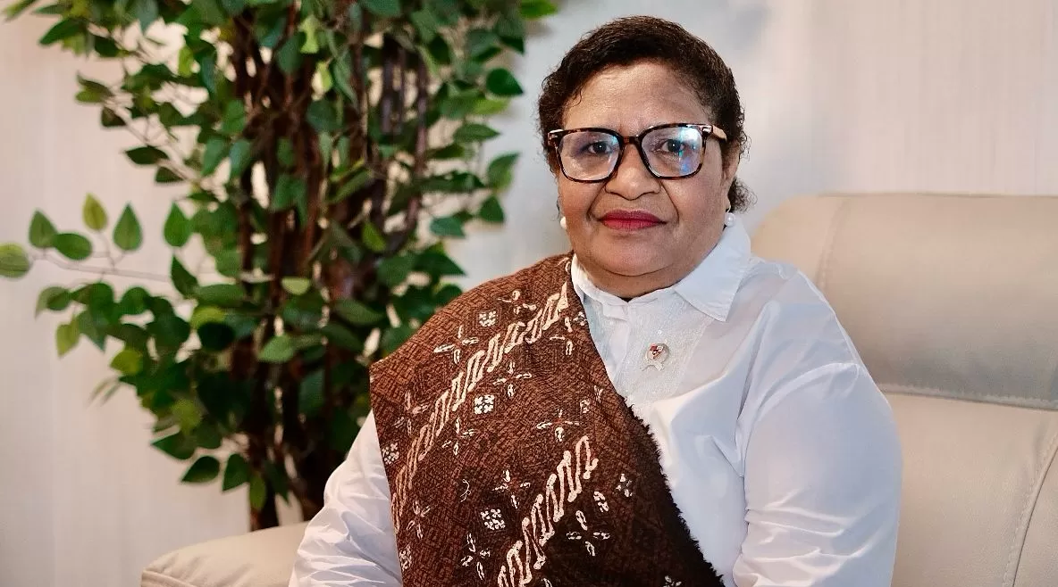 Wakil Menteri Dalam Negeri, Ribka Haluk, dalam peringatan Hari Kartini 2025. (KEMENDAGRI)