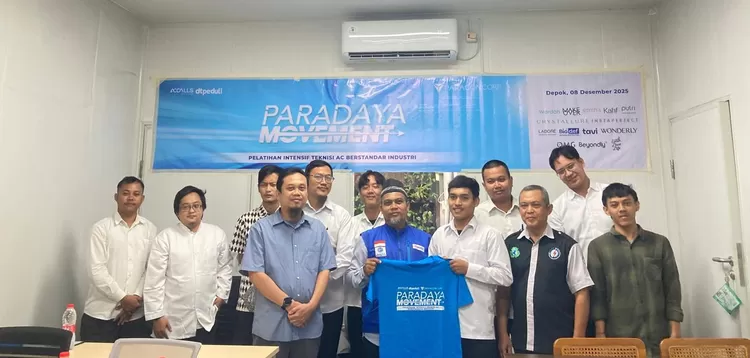 Pelatihan teknisi AC inisiasi Paradaya Movement dari PT Paragon melalui DT Peduli bersama PT Setya Bestindo di Warehouse Kaseb Jasa Cold Storage Kelurahan Pasir Putih, Kecamatan Sawangan, Selasa (9/12).