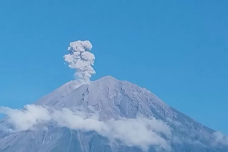 Erupsi Gunung Semeru. (ANTARA/HO-PVMBG)