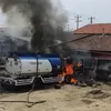 Truk Tangki BBM Di Tanjung Brebes Terbakar