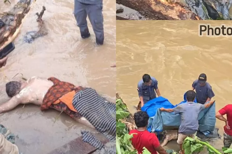 mayat pria yang ditemukan di sungai batang angkola