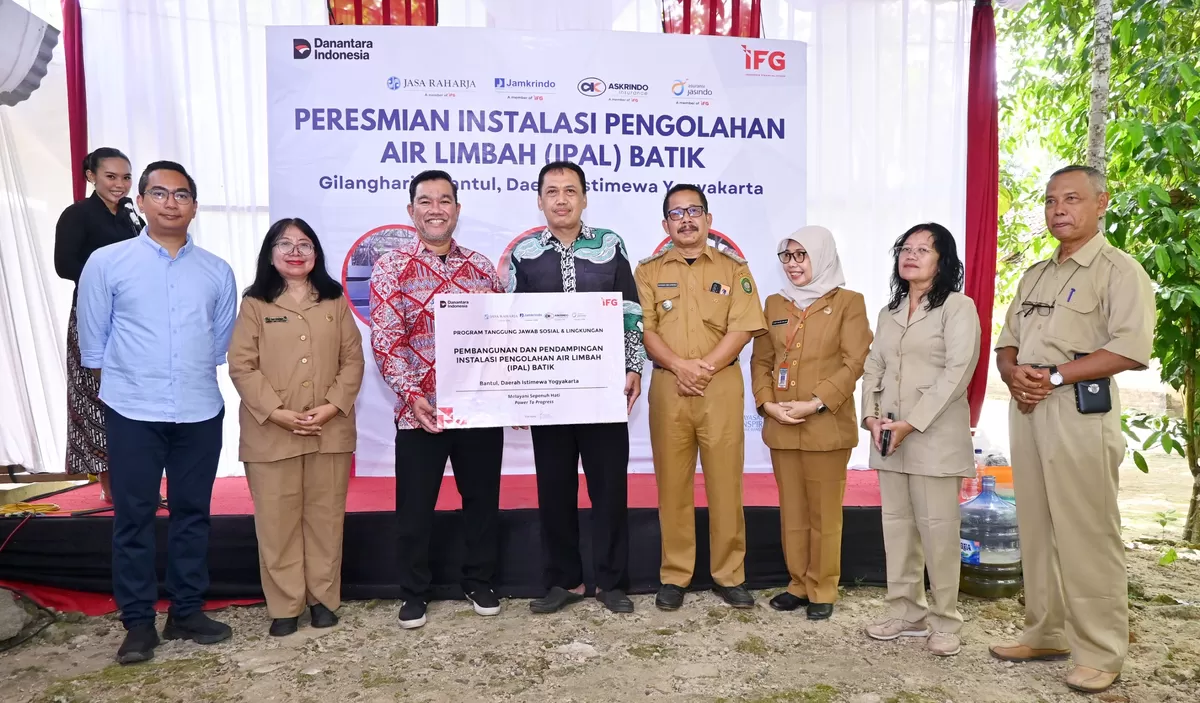 Peresmian Instalasi Pengolahan Air Limbah (IPAL) batik di Bantul oleh IFG bersama pemerintah daerah dan mitra sebagai upaya mendorong industri batik ramah lingkungan, Selasa, 21 April 2026 (Dok. IFG)