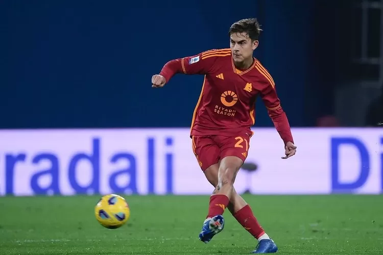 Aksi Paulo Dybala di laga Sassuolo vs AS Roma, Serie A 2023/2024 (Instagram @paulodybala)