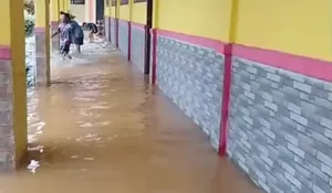 Halaman hingga Ruang Kelas Tergenang, Aktivitas Belajar di SDN Karya Sari Konawe Diliburkan 