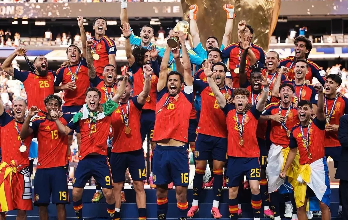 Potret kemenangan Spanyol di Piala Dunia 2026 usai kalahkan Argentina dengan skor tipis 1-0 (Instagram/fifaworldcup)