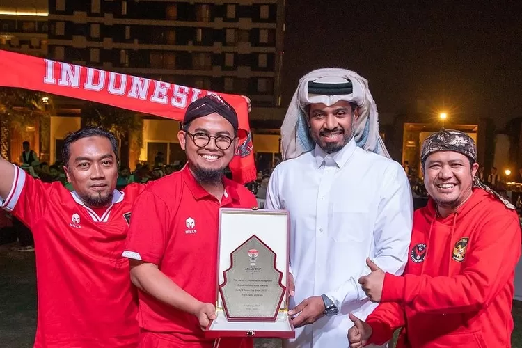 Suporter Indonesia Raih Penghargaan di Piala Asia 2023 (Instagram @ultrasgarudaqatar)