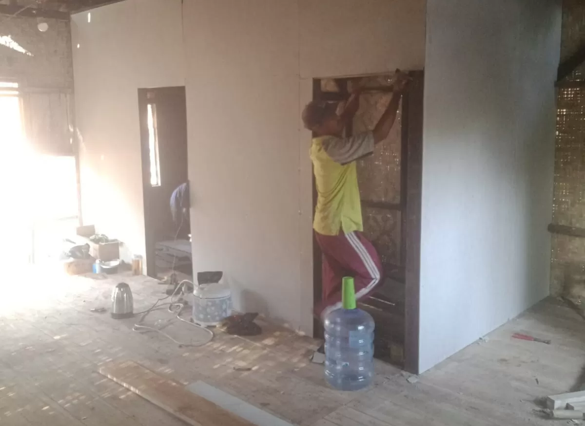 Proses renovasi rutilahu, pada Rabu (12/8/2026) lalu. (Istimewa)