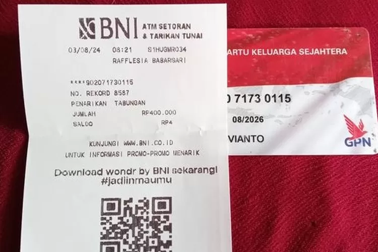 Minggu Ceria! Saldo Rp400 Ribu Sudah Cair di KKS BNI di Wilayah Jawa Tengah, Pencairan Bansos PKH atau BPNT? (Facebook/catur)