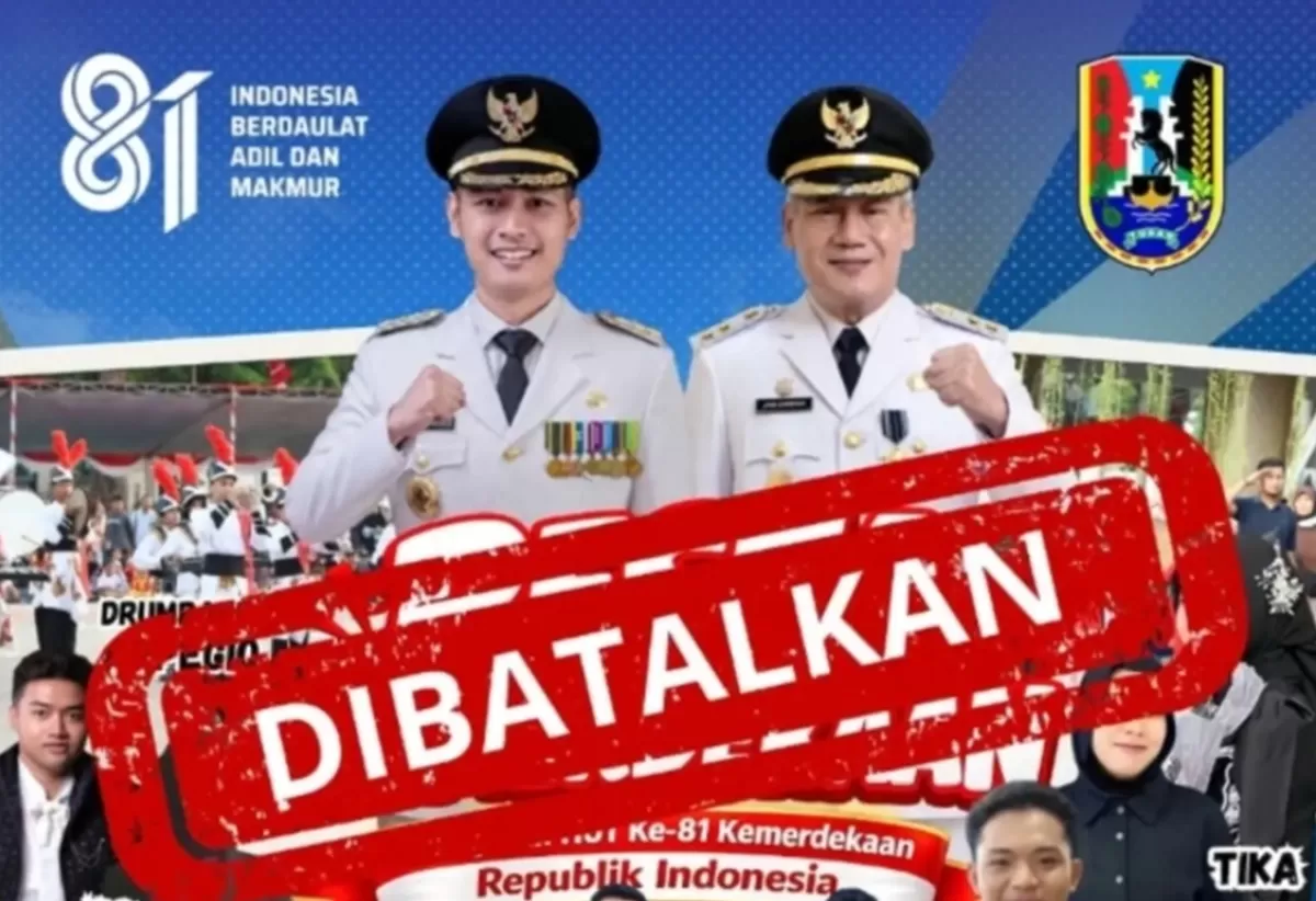 Pengumuman pembatalan acara pesta kemerdekaan di Kabupaten Tuban sebagai wujud kepedulian terhadap warga terdampak bencana gempa dan tsunami di NTT (Instagram/kabupatentuban)