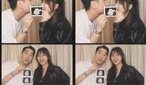 Momen Manis! Adinda Thomas Umumkan Hamil Anak Pertama Lewat Photobox Bareng Suami Pegang Hasil USG