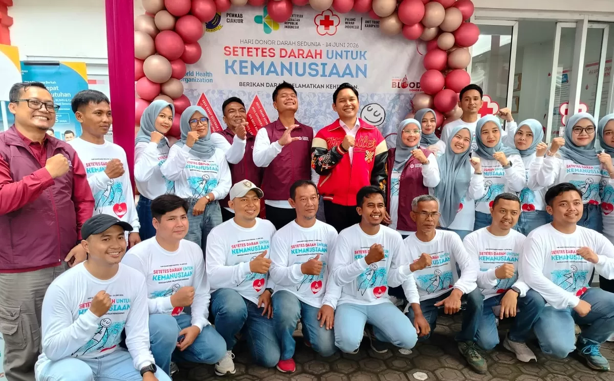 Pemerintah Kabupaten Cianjur rutin gelar donor darah bersama TNI-Polri. (FOTO: Ist)