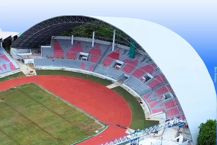 Stadion Harapan Bangsa di Provinsi Aceh masih 62 persen sementara ditargetkan rampung pada bulan Juli 2024. Stadion ini sendiri akan digunakan untuk PON ke-21 pada bulan September 2024 mendatang. (Dok: Kemenpupr)