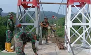 Kodam II/Sriwijaya Bangun 3 Jembatan Gantung di OKI dan OKU, Wujud Nyata Komitmen TNI AD Dukung Pembangunan Infrastruktur di Daerah
