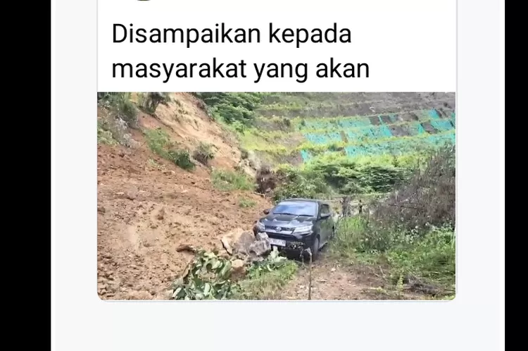 Losngsor jalur Kebun Kopi hari ini. Foto: Tangkap Layar