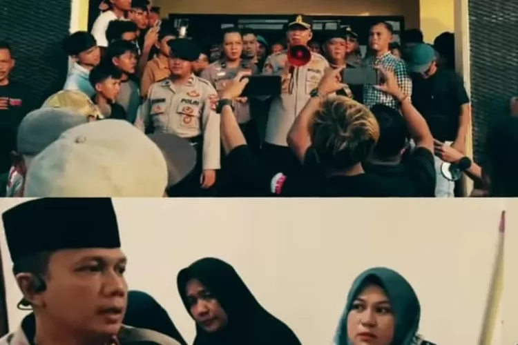 kunjungan polres kerumah korban dan menenangkan masyarakat