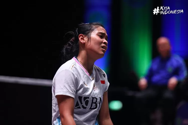 Pemain bulu tangkis tunggal putri Indonesia, Gregoria Mariska Tunjung, gagal melenggang ke babak semifinal All England Open 2024. (Instagram @ina.badmintonparis2024)
