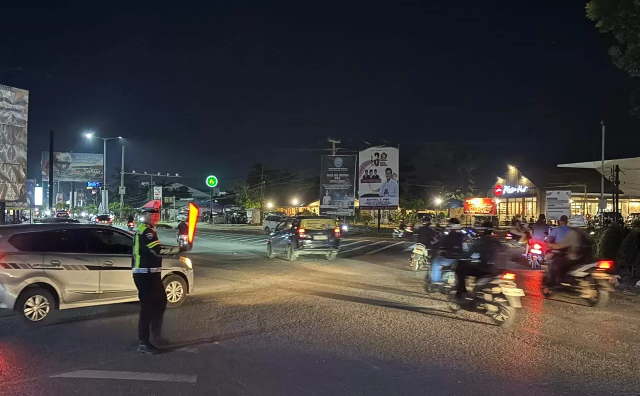 Patroli malam Polda Sultra