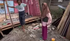 Kisah Pasutri di Tapanuli Tengah: Kehilangan Rumah yang Banyak Kenangan