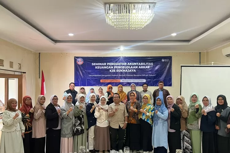 Pelaksanaan seminar penguatan oengelolaan akuntabilitasdsana BOS oleh K3S Sukmajaya, di Resort Prima Cipayung, Jalan Raya Puncak-Gadog, Kecamatan Megamendung, Kabupaten Bogor, Sabtu, 24 Oktober 2025.  (ANDIKA EKA/RADAR DEPOK)