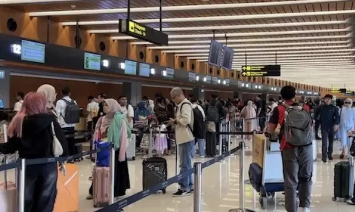 Ilustrasi. Situasi penumpang pesawat di Bandara Internasional Soekarno-Hatta.