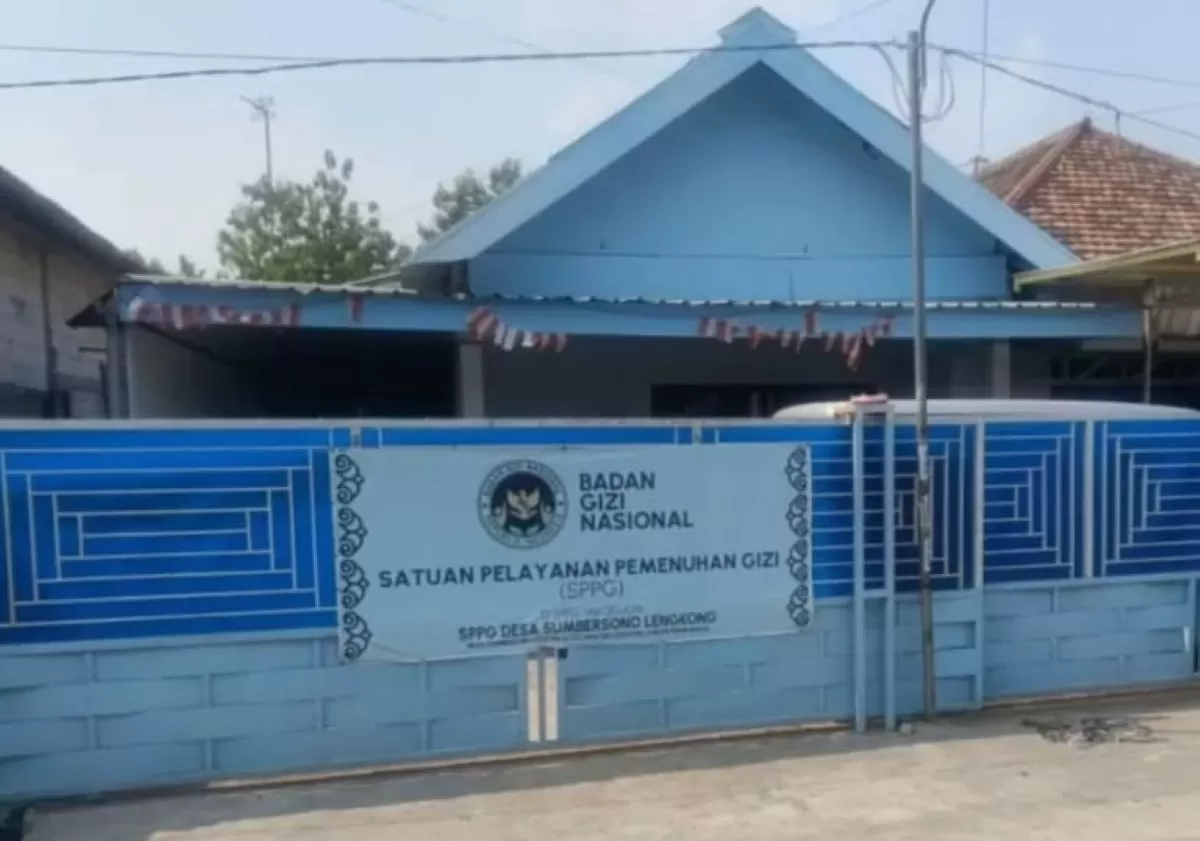Dapur SPPG Desa Sumbersono, Kecamatan Lengkong, Nganjuk.  (Miftah Anani/SketsaNusantara.id)