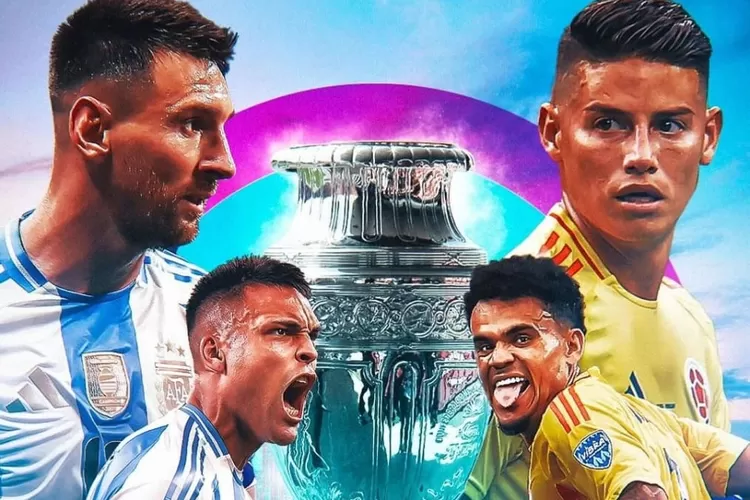 Ilustrasi Argentina vs Kolombia di Final Copa America 2024 (Instagram.com/@foxsoccer)